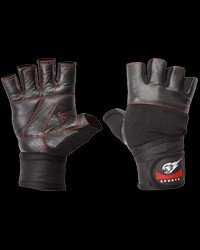 gloves black red